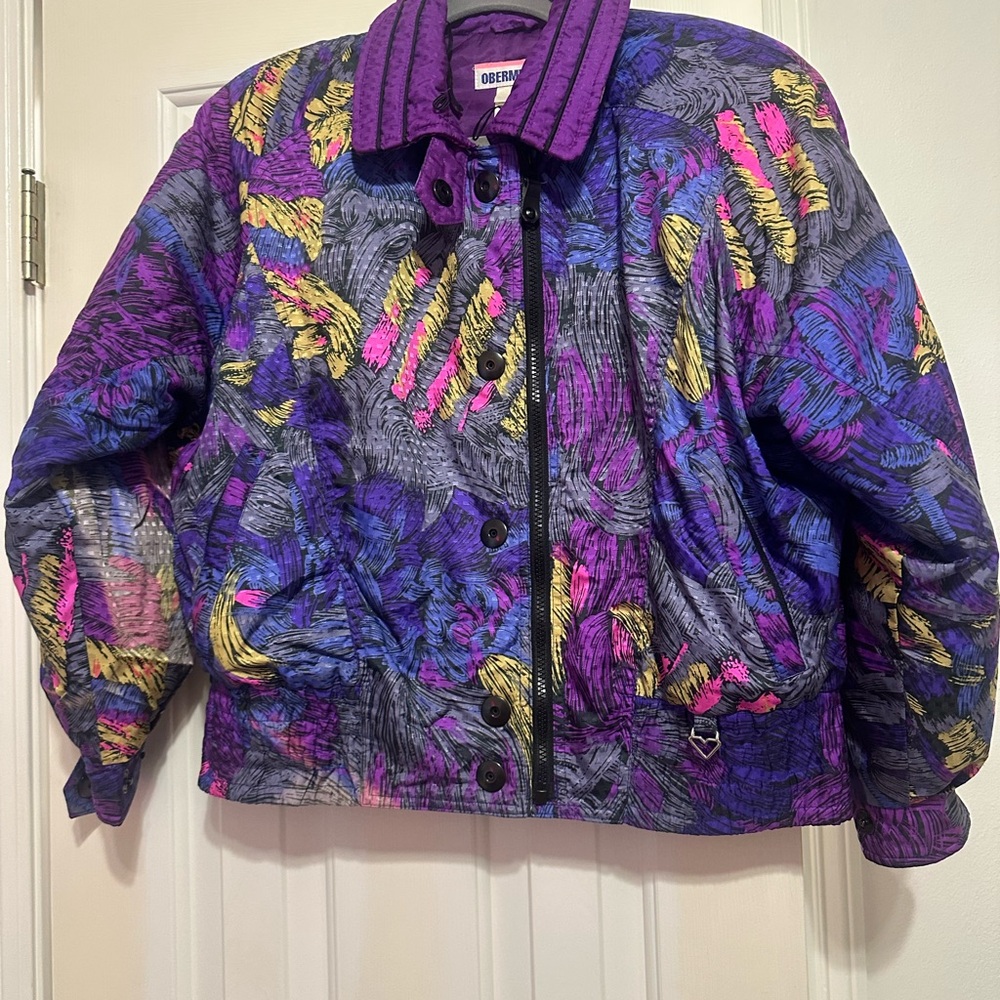 Obermeyer Purple Multicolor Puffer Jacket